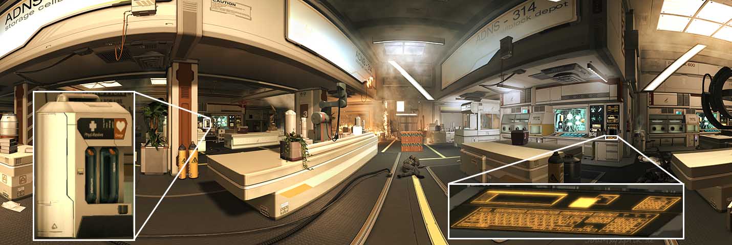 Deus Ex Human Revolution Panorama - created 2014 - securing the Sarif plant